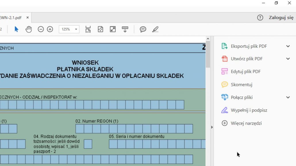 Funkcja komentowania plików PDF