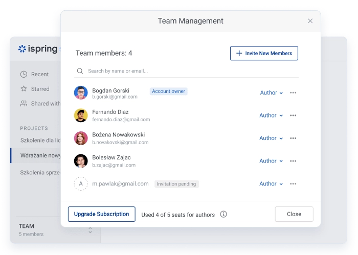 iSpring Cloud - edytor webowy kursów