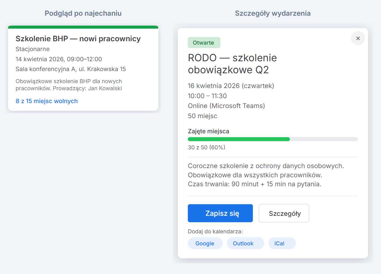 Tworzenie wydarzenia