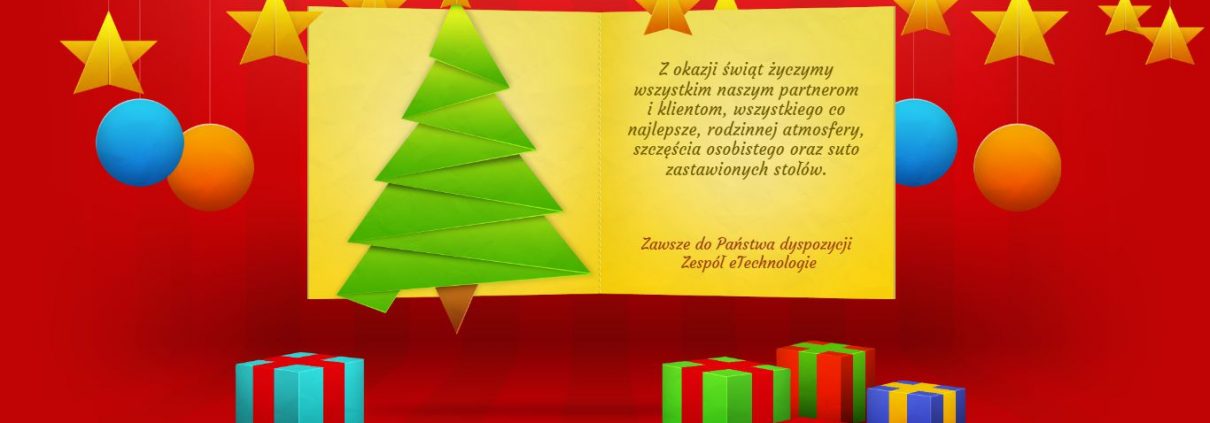 Na zdjęciu widoczny jest obraz z interaktywnej kartki świątecznej od eTechnologie