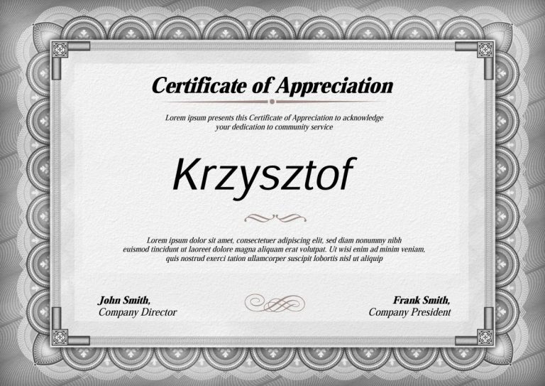 szablon certyfikatu